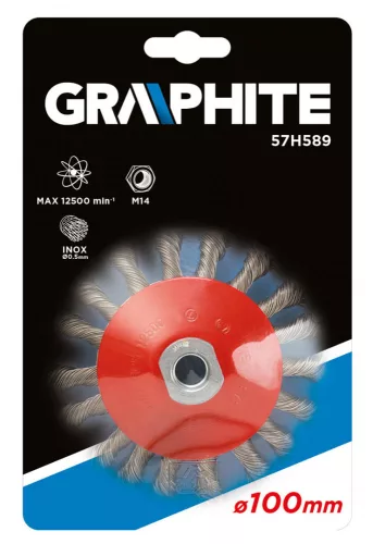 Graphite drótkorong, tányér 100 mm M14