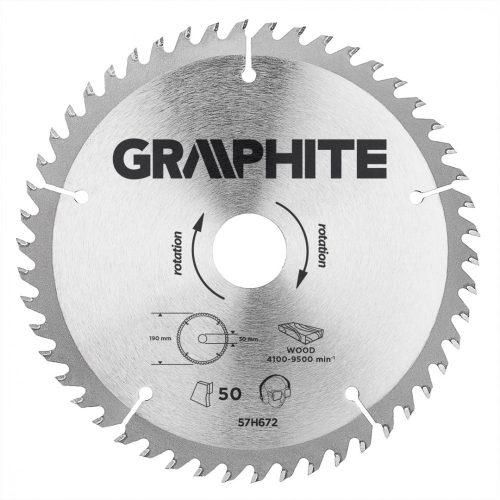 Graphite körfűrészlap 190x30 mm, 50 fog