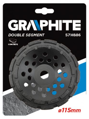 Graphite gyémánt csiszolókorong 115x5x22,2 mm dupla szegmenses