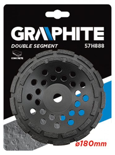 Graphite gyémánt csiszolókorong 180x5x22,2 mm dupla szegmenses