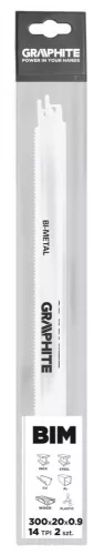 Graphite orrfűrészlap 300 mm 2 részes