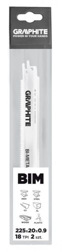 Graphite orrfűrészlap 225 mm 18 TPI 2 részes