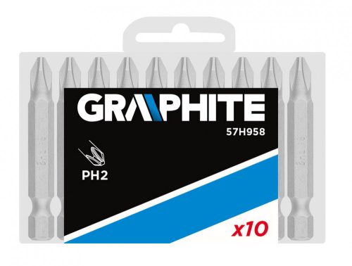 Graphite csavarhúzó bit PH2x50 mm 10 részes