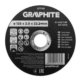 Graphite vágókorong fémhez, alumínium oxid 125x2x22,2 41 A46-T-BF