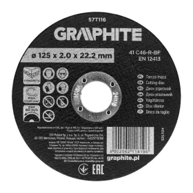 Graphite vágókorong kőhöz, alumínium oxid 125x2x22,2 41 C46-R-BF