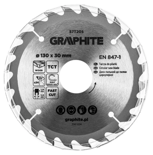 Graphite fűrészlap, széles fűrész, 130 x 30 mm, 24 fogazás