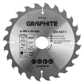 Graphite fűrészlap, széles fűrész, 190 x 30 mm, 24 fogazás