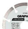 Graphite gyémánt vágókorong, szegmentált, 115 x 22,2 mm, száraz és nedves vágás