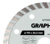Graphite turbó gyémánt vágókorong, 115 x 22,22 mm, száraz