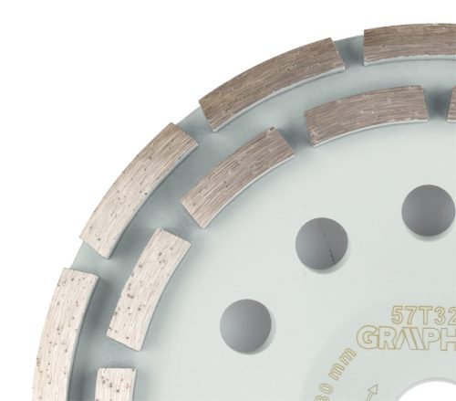 Graphite gyémánt csiszolókorong, 2 szegmens, 180 x 22,2 mm, száraz