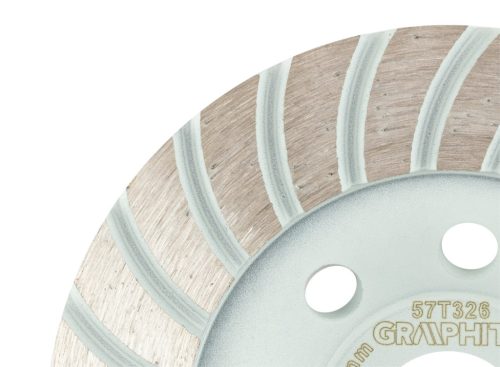 Graphite gyémánt csiszolókorong, turbó, 115 x 22,2 mm, száraz