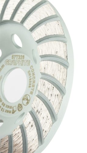 Graphite gyémánt csiszolókorong, turbó, 115 x 22,2 mm, száraz