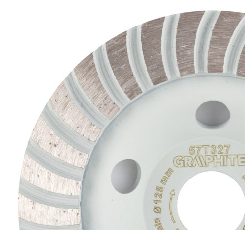 Graphite gyémánt csiszolókorong, turbó, 125 x 22,2 mm, száraz