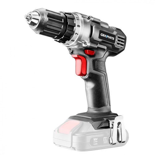 Graphite akkus fúró 18V, 10 mm gyorstokmány, Akku és töltő nélkül