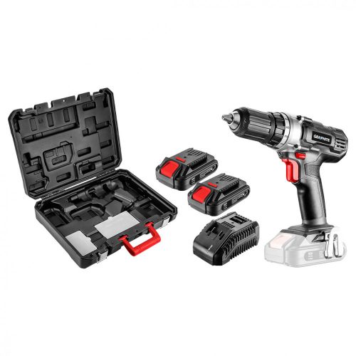Graphite akkus fúró 18V, 13 mm gyorstokmány, 2x2Ah akkuval és töltővel