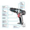 Graphite akkus ütvefúró 18V, 13 mm gyorstokmány - Akku és töltő nélkül