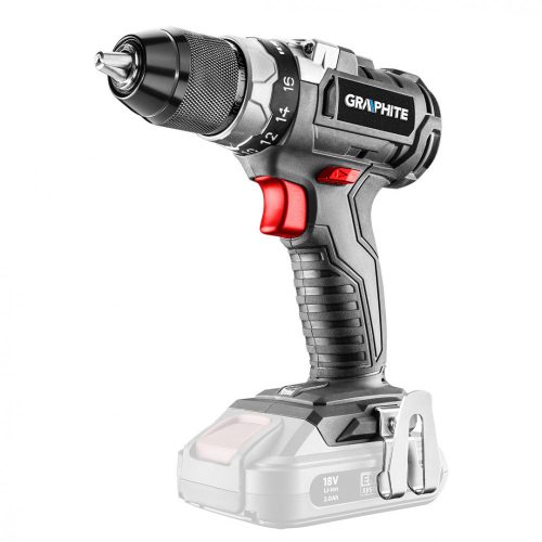 Graphite akkus fúró 18V, 13 mm gyorstokmány, szénkefementes, Akku és töltő nélkül