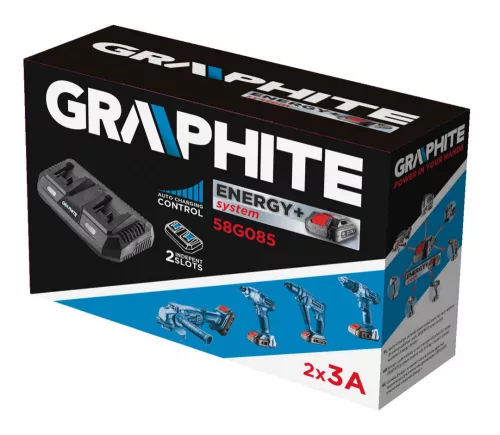 Graphite dupla akkutöltő akkukhoz 2x3A