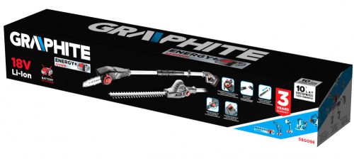 Graphite akkus kerti szerszám 18V, Akku és töltő nélkül