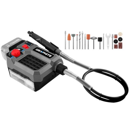 Graphite akkus mini csiszológép 18V, tartozékokkal, Akku és töltő nélkül