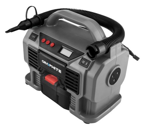Graphite akkus kompresszor 18V, 11 bar, Akku és töltő nélkül