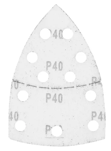 Graphite csiszolópapír tépőzáras delta 102x152mm, P40, 11 lyukas, 5db