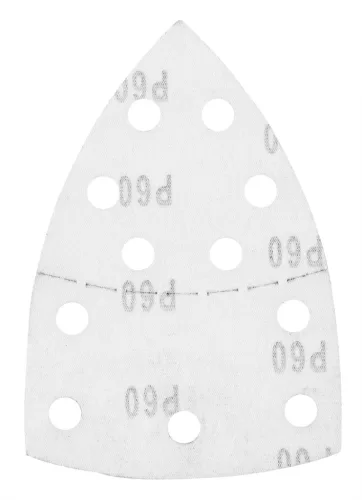 Graphite csiszolópapír tépőzáras delta 102x152mm, P60, 11 lyukas, 5db