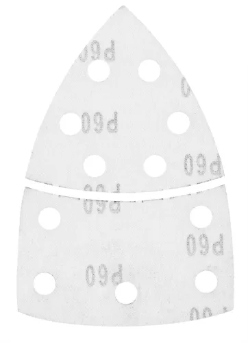 Graphite csiszolópapír tépőzáras delta 102x152mm, P60, 11 lyukas, 5db