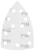 Graphite csiszolópapír tépőzáras delta 102x152mm, P180, 11 lyukas, 5db