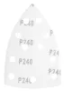 Graphite csiszolópapír tépőzáras delta 102x152mm, P240, 11 lyukas, 5db