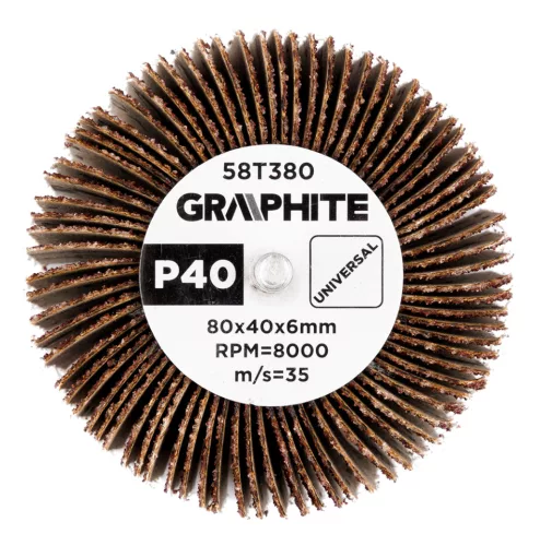 Graphite csiszolókerék csapos 80x40x6mm, P40