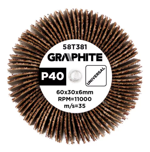 Graphite csiszolókerék csapos 60x30x6mm, P40