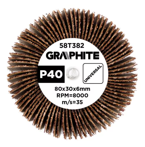 Graphite csiszolókerék csapos 80x30x6mm, P40