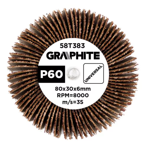 Graphite csiszolókerék csapos 80x30x6mm, P60
