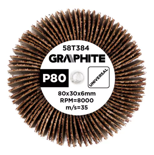Graphite csiszolókerék csapos 80x30x6mm, P80