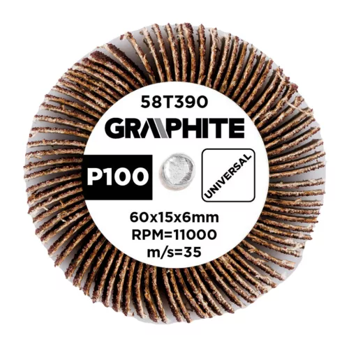 Graphite csiszolókerék csapos 60x15x6mm, P100