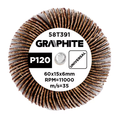 Graphite csiszolókerék csapos 60x15x6mm, P120