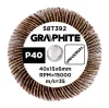 Graphite csiszolókerék csapos 40x15x6mm, P40