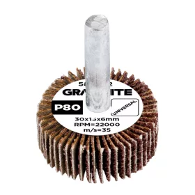 Graphite csiszolókerék csapos 30x15x6mm, P80
