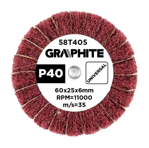 Graphite csiszolókerék csapos 60x25x6mm, P40