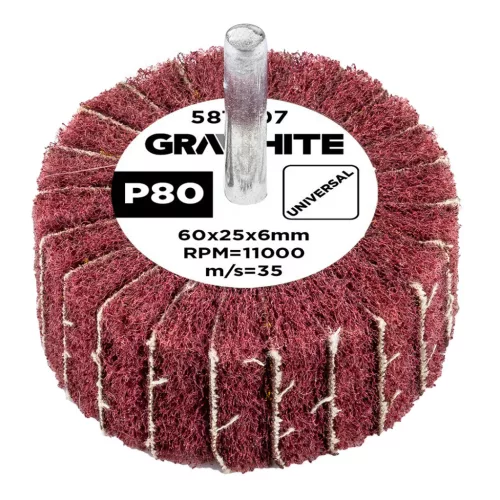 Graphite csiszolókerék csapos 60x25x6mm, P80