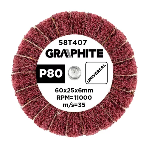 Graphite csiszolókerék csapos 60x25x6mm, P80