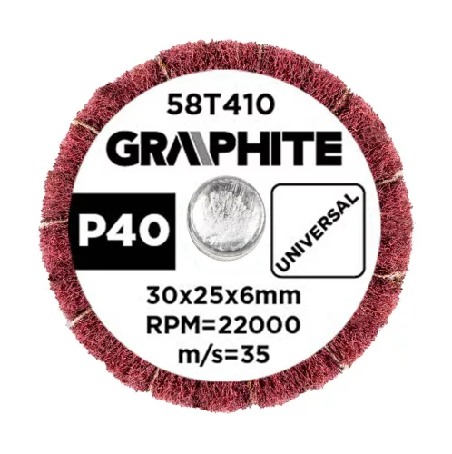 Graphite csiszolókerék csapos 30x25x6mm, P40