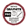 Graphite csiszolókerék csapos 30x25x6mm, P80