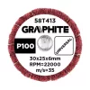 Graphite csiszolókerék csapos 30x25x6mm, P100