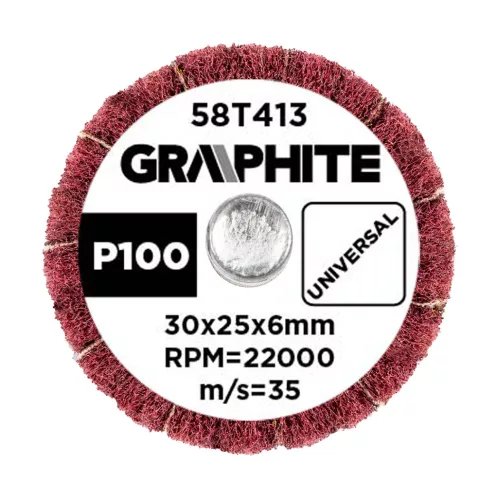 Graphite csiszolókerék csapos 30x25x6mm, P100