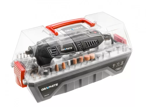 Graphite elektromos mini fúró és csiszoló 170W, 190 tartozék, Kofferben