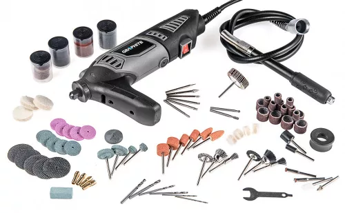 Graphite elektromos mini fúró és csiszoló 170W, 190 tartozék, Kofferben