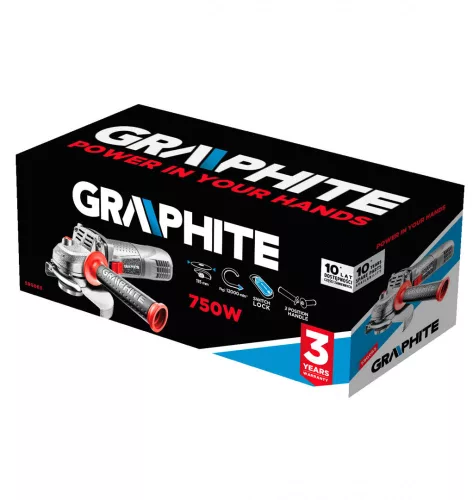 Graphite elektromos sarokcsiszoló 750W, 115 mm