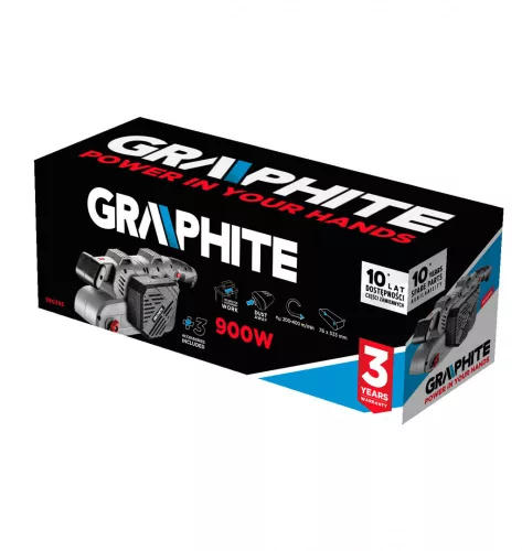Graphite elektromos szalagcsiszoló 900W, 76x533 mm